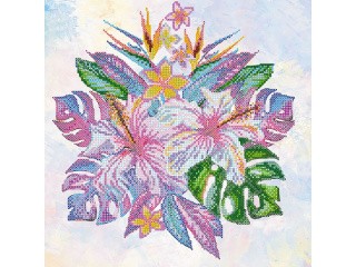 Схема для вышивки бисером «Тропические цветы»