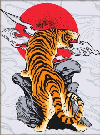 Алмазная вышивка «Японский тигр»