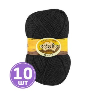 Пряжа Adelia MARIA (21), черный, 10 шт. по 50 г Пряжа Adelia MARIA (21), черный, 10 шт. по 50 г