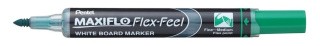 Маркер для доски Maxiflo, 1 - 5 мм, перо круглое, цвет: зеленый, Pentel