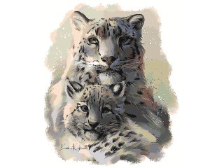 Картина по номерам «Леопарды»