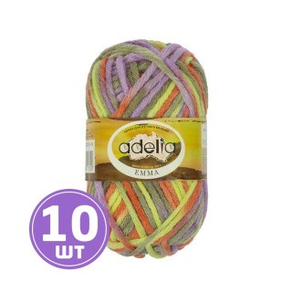 Пряжа Adelia EMMA (08), оранжевый-зеленый-желтый-сиреневый, 10 шт. по 50 г Пряжа Adelia EMMA (08), оранжевый-зеленый-желтый-сиреневый, 10 шт. по 50 г