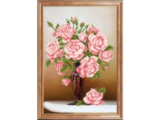 Рисунок на ткани «Свежие розы»