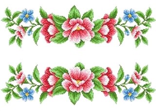 Рисунок на ткани «Цветы»