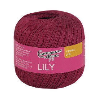 Пряжа Семеновская Lily (Лилия) (191860), вишня, 5 шт. по 100 г Пряжа Семеновская Lily (Лилия) (191860), вишня, 5 шт. по 100 г
