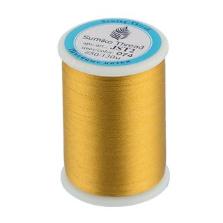 Нитки для вышивания SumikoThread, цвет: №074 золотой, 130 м