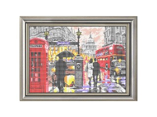 Рисунок на ткани «Дождь в Лондоне»