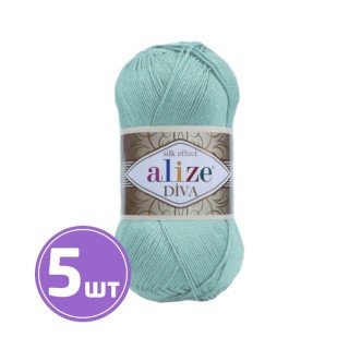 Пряжа ALIZE Diva Silk effekt (463), мята, 5 шт. по 100 г Пряжа ALIZE Diva Silk effekt (463), мята, 5 шт. по 100 г