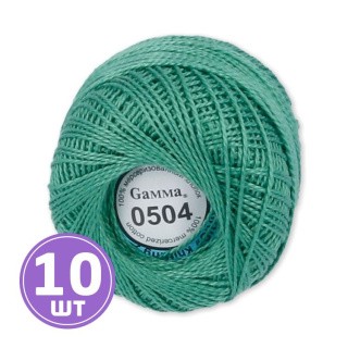 Пряжа Gamma Ирис (0504), зеленый, 10 шт. по 10 г Пряжа Gamma Ирис (0504), зеленый, 10 шт. по 10 г