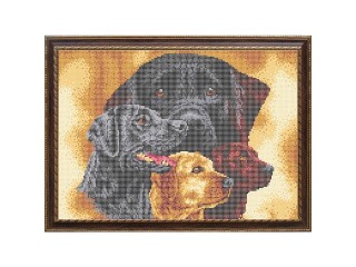 Рисунок на ткани «Собаки»