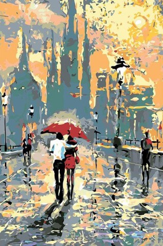 Картина по номерам «Вечерний дождь»