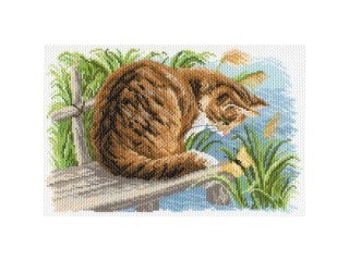 Рисунок на канве «Любопытный котенок»