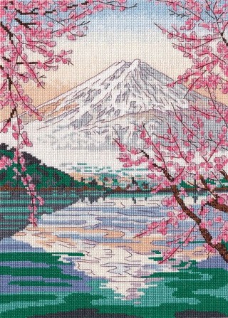 Набор для вышивания «Фудзияма и озеро Кавагути»