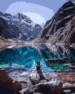 Картина по номерам «Горное озеро»