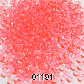 Бисер Чехия круглый 5 10/0, 2,3 мм, 500 г, цвет: 01191 ярко-розовый