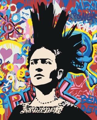 Картина по номерам «Pop Art Поп-арт: Фрида Кало панк» Картина по номерам «Pop Art Поп-арт: Фрида Кало панк»