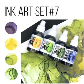Набор алкогольных чернил, Set#7, Craft Alcohol INK