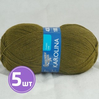 Пряжа Семеновская Karolina (10938), хаки, 5 шт. по 100 г Пряжа Семеновская Karolina (10938), хаки, 5 шт. по 100 г