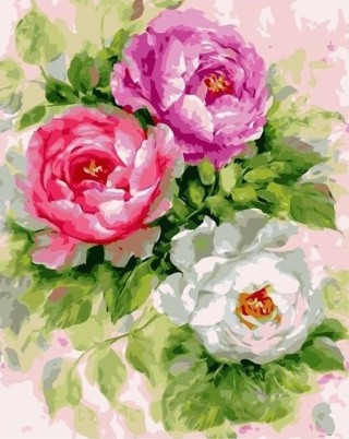Картина по номерам «Куст пионов» Картина по номерам «Куст пионов»