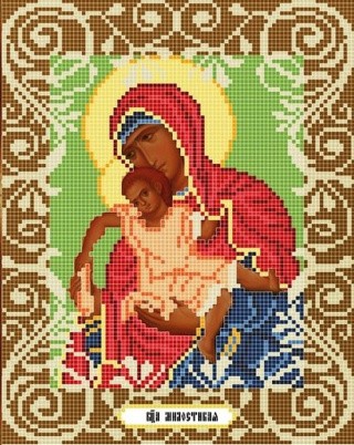 Рисунок на ткани «Богородица Милостливая»