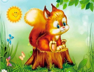 Алмазная вышивка-открытка «Белочка на пеньке» Алмазная вышивка-открытка «Белочка на пеньке»