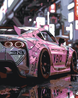 Картина по номерам «Машины: розовая Тойота Супра Toyota Supra» Картина по номерам «Машины: розовая Тойота Супра Toyota Supra»