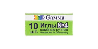 Иглы для шитья ручные №4 швейные 10 шт., Gamma