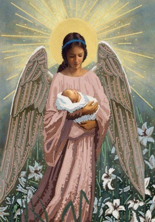 Рисунок на ткани «В руках ангела»