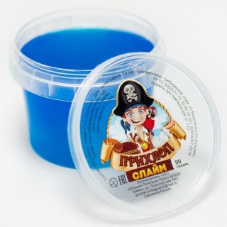 Слайм Прихлоп пират синий, 90 гр Слайм Прихлоп пират синий, 90 гр