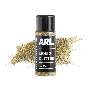 Жидкие блестки на лаковой основе ARL.LIQUID GLITTER золото 20 мл, Art Resin LAB