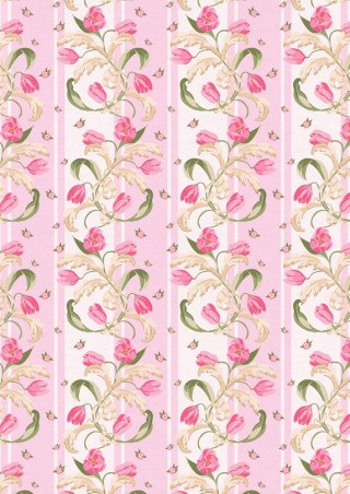 Ткань для пэчворка «ВЕСЕННИЙ ЭТЮД ПАНЕЛЬ», 60x100 см, 146 г/м2, 100% хлопок, цвет: ВЭ-06 розовый, принт, Peppy