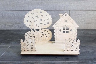 Подставка для сказок «Изба» Подставка для сказок «Изба»