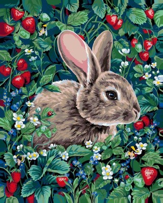 Картина по номерам «Заяц на поляне»