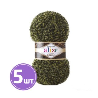 Пряжа ALIZE Naturale boucle (6044), зеленый меланж, 5 шт. по 100 г