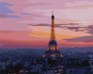 Картина по номерам «Закат в Париже» Картина по номерам «Закат в Париже»