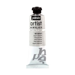 Краска акриловая PEBEO Artist Acrylics extra fine №3 металлик, под серебро, 37 мл