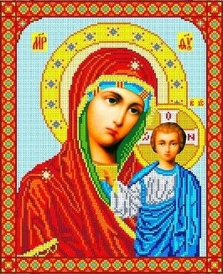 Рисунок на ткани «Богородица Казанская»