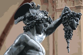 Картина по номерам «Античные статуи: Персей и голова Горгоны»