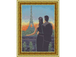 Рисунок на ткани «В Париже»