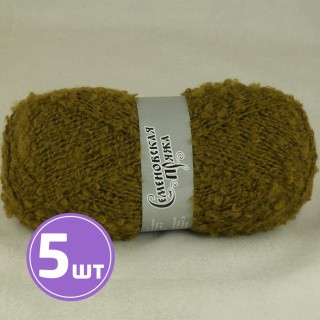 Пряжа Семеновская Curly (1437), зеленый янтарь 5 шт. по 100 г Пряжа Семеновская Curly (1437), зеленый янтарь 5 шт. по 100 г