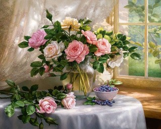 Алмазная вышивка «Розы» Алмазная вышивка «Розы»