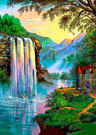 Пазлы «Волшебный водопад»