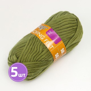 Пряжа Семеновская Roving felt (10), фисташковый 5 шт. по 50 г