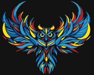 Картина по номерам «Радужная сова» Картина по номерам «Радужная сова»