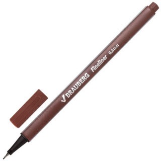 Ручка капиллярная (линер) BRAUBERG «Аero», коричневая