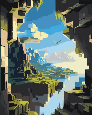 Картина по номерам «Игра Майнкрафт Minecraft: горы, пейзаж» Картина по номерам «Игра Майнкрафт Minecraft: горы, пейзаж»