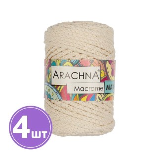 Пряжа Arachna Macrame Maxi (24), натуральный, 4 шт. по 250 г