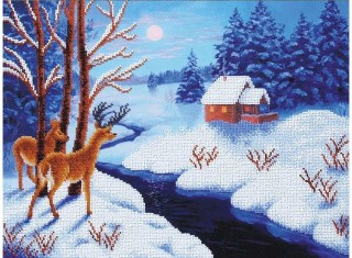 Набор вышивки бисером «Морозный вечер» Набор вышивки бисером «Морозный вечер»