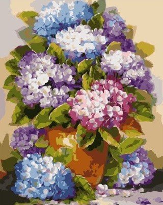 Картина по номерам «Гортензии» Картина по номерам «Гортензии»