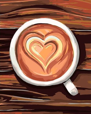 Картина по номерам «Романтический кофе»
